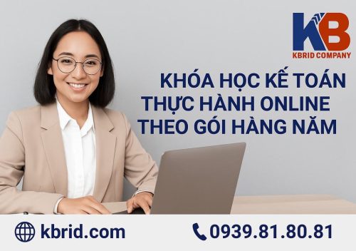 Khóa học kế toán thực hành online theo gói hàng năm